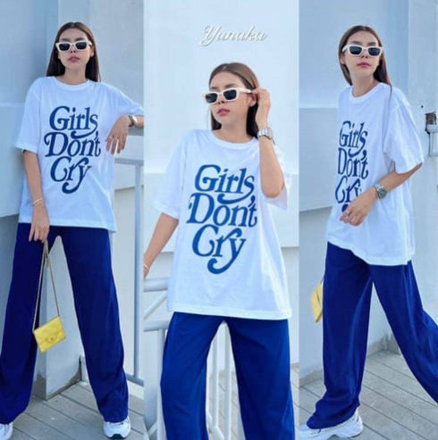 YUNAKA Solid Color Two Piece Set